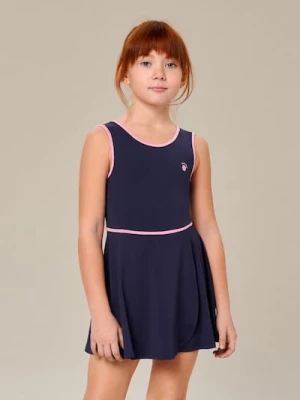 Sinsay - Sportowa sukienka z kontrastową lamówką - granatowy