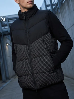 Sinsay - Sportowa woodoodporna kamizelka puffer - czarny