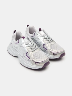 Sinsay - Sportowe sneakersy z lekką podeszwą - srebrny