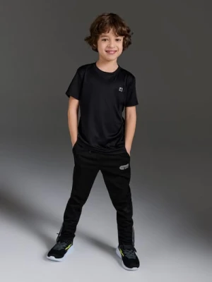 Sinsay - Sportowe spodnie slim z odblaskowym nadrukiem Active - czarny