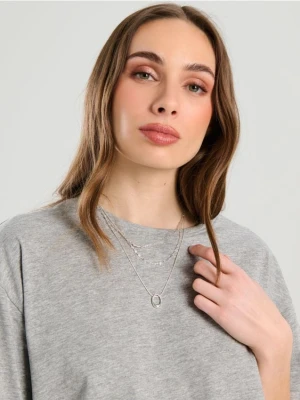 Sinsay - Srebrne naszyjnik 3 pack - srebrny