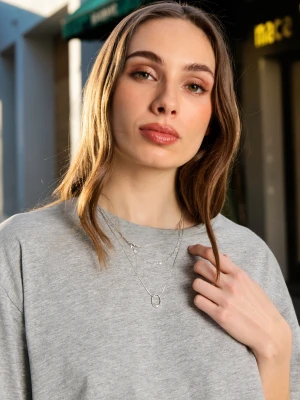 Sinsay - Srebrne naszyjnik 3 pack - srebrny