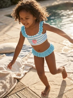 Sinsay - Strój kąpielowy dwuczęściowy z falbankami - wielobarwny