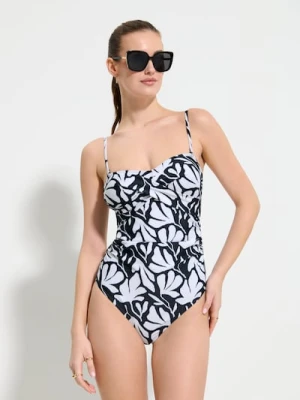 Sinsay - Strój kąpielowy jednoczęściowy - czarny