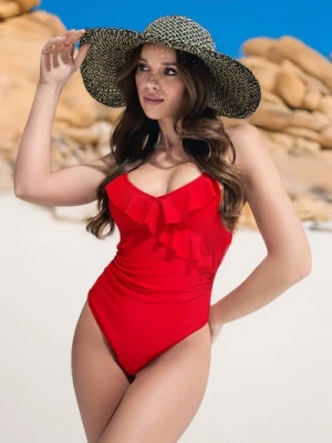 Sinsay - Strój kąpielowy jednoczęściowy - czerwony