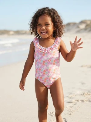 Sinsay - Strój kąpielowy w kwiatowy wzór z falbanką - wielobarwny