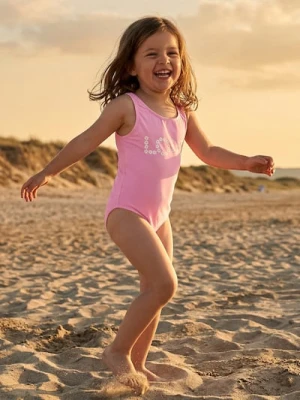 Sinsay - Strój kąpielowy z kwiatowym napisem "Love" - różowy