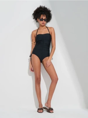 Sinsay - Strój kąpielowy z marszczeniem - czarny