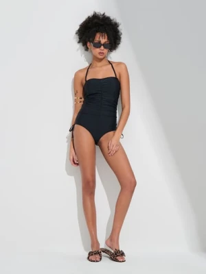 Sinsay - Strój kąpielowy z marszczeniem - czarny