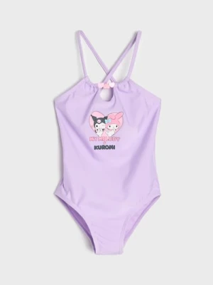 Sinsay - Strój kąpielowy z nadrukiem My Melody and Kuromi - fioletowy