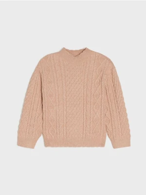 Sinsay - Strukturalny sweter - różowy