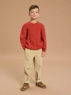 Sinsay - Strukturalny sweter ze wzorkiem - koralowy