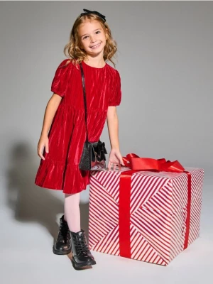 Sinsay - Sukienka babydoll - czerwony