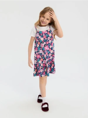 Sinsay - Sukienka babydoll - granatowy
