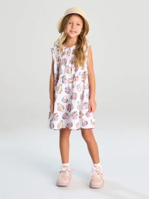 Sinsay - Sukienka babydoll Pusheen the Cat - różowy