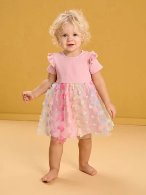 Sinsay - Sukienka babydoll - różowy