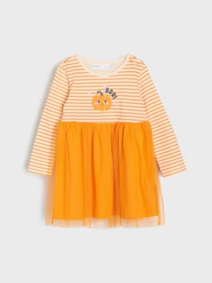 Sinsay - Sukienka babydoll z motywem halloweenowym - biały