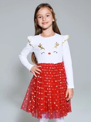 Sinsay - Sukienka babydoll z motywem świątecznym - wielobarwny