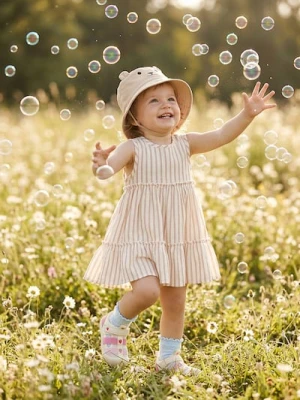 Sinsay - Sukienka body w paski z falbanką - wielobarwny