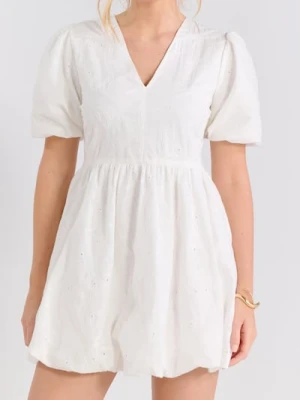 Sinsay - Sukienka bombka mini - biały