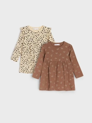 Sinsay - Sukienka dresowa 2 pack - kremowy