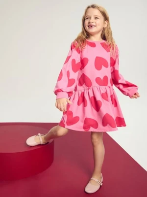 Sinsay - Sukienka dresowa w serca - różowy