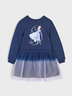 Sinsay - Sukienka dresowa z tiulem Frozen - wielobarwny