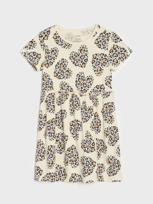 Sinsay - Sukienka dresowa ze wzorem - wielobarwny