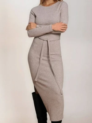 Sinsay - Sukienka maxi dresowa - beżowy