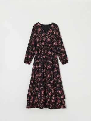 Sinsay - Sukienka maxi w kwiaty - wielobarwny