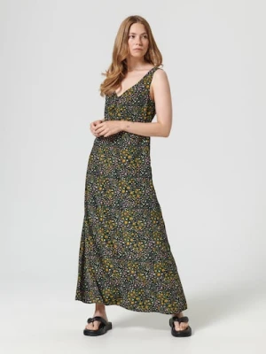Sinsay - Sukienka maxi w kwiaty - wielobarwny