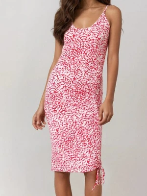 Sinsay - Sukienka midi - czerwony