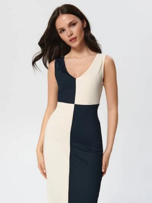 Sinsay - Sukienka midi - granatowy