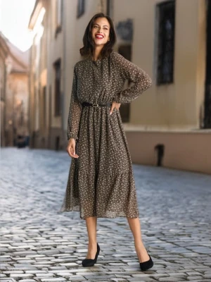 Sinsay - Sukienka midi - kremowy