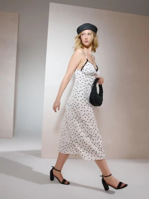 Sinsay - Sukienka midi na ramiączka z wiskozą - wielobarwny