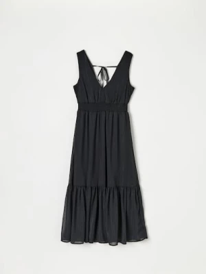 Sinsay - Sukienka midi na ramiączkach - czarny