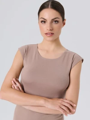 Sinsay - Sukienka midi o klasycznym kroju - brązowy