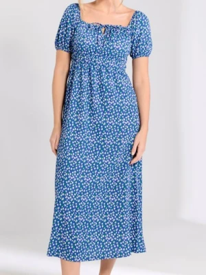 Sinsay - Sukienka midi w kwiaty - wielobarwny