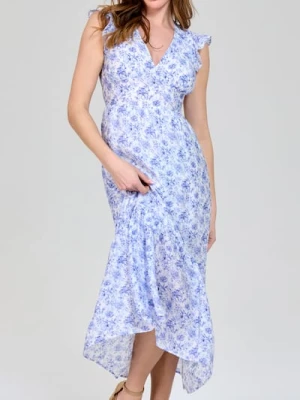 Zdjęcie produktu Sinsay - Sukienka midi w kwiaty z wiskozą - wielobarwny