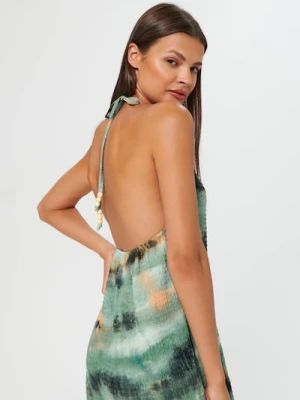 Sinsay - Sukienka midi ze wzorem - wielobarwny