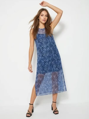 Sinsay - Sukienka midi ze wzorem - wielobarwny