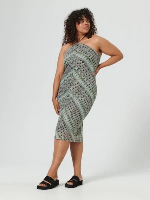 Sinsay - Sukienka midi ze wzorem - wielobarwny