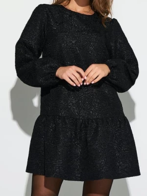 Sinsay - Sukienka mini babydoll - czarny