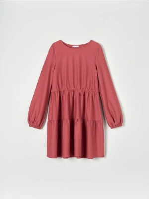 Sinsay - Sukienka mini babydoll - różowy
