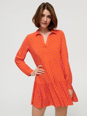 Sinsay - Sukienka mini babydoll - wielobarwny