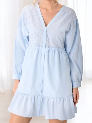 Sinsay - Sukienka mini - błękitny