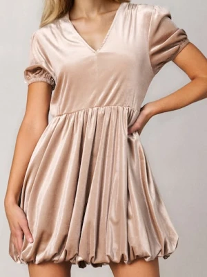 Sinsay - Sukienka mini bombka - złoty