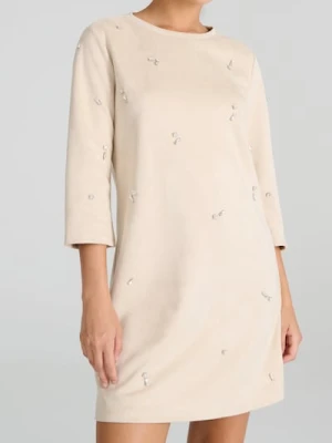 Sinsay - Sukienka mini - kremowy