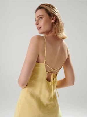 Sinsay - Sukienka mini na ramiączkach - żółty