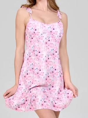 Sinsay - Sukienka mini w kwiaty na ramiączkach - wielobarwny